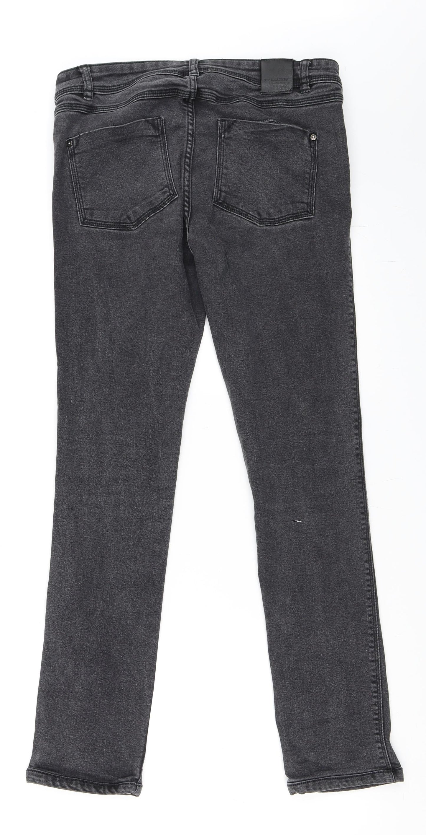 Zara Womens Grey  Denim Skinny Jeans Size 38 L28 in