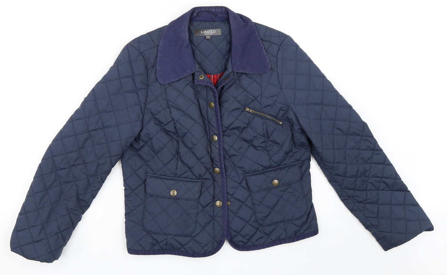 Womens UK Size 12 Limited Collection Blue Quilted Coat