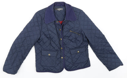 Womens UK Size 12 Limited Collection Blue Quilted Coat
