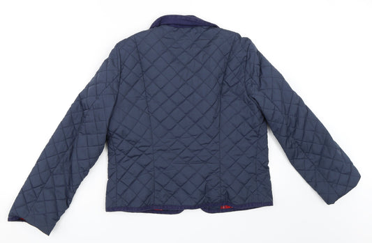 Limited Collection Womens Blue   Quilted Coat Size 12