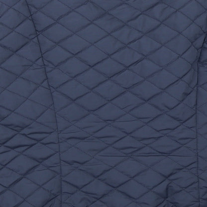 Womens UK Size 12 Limited Collection Blue Quilted Coat