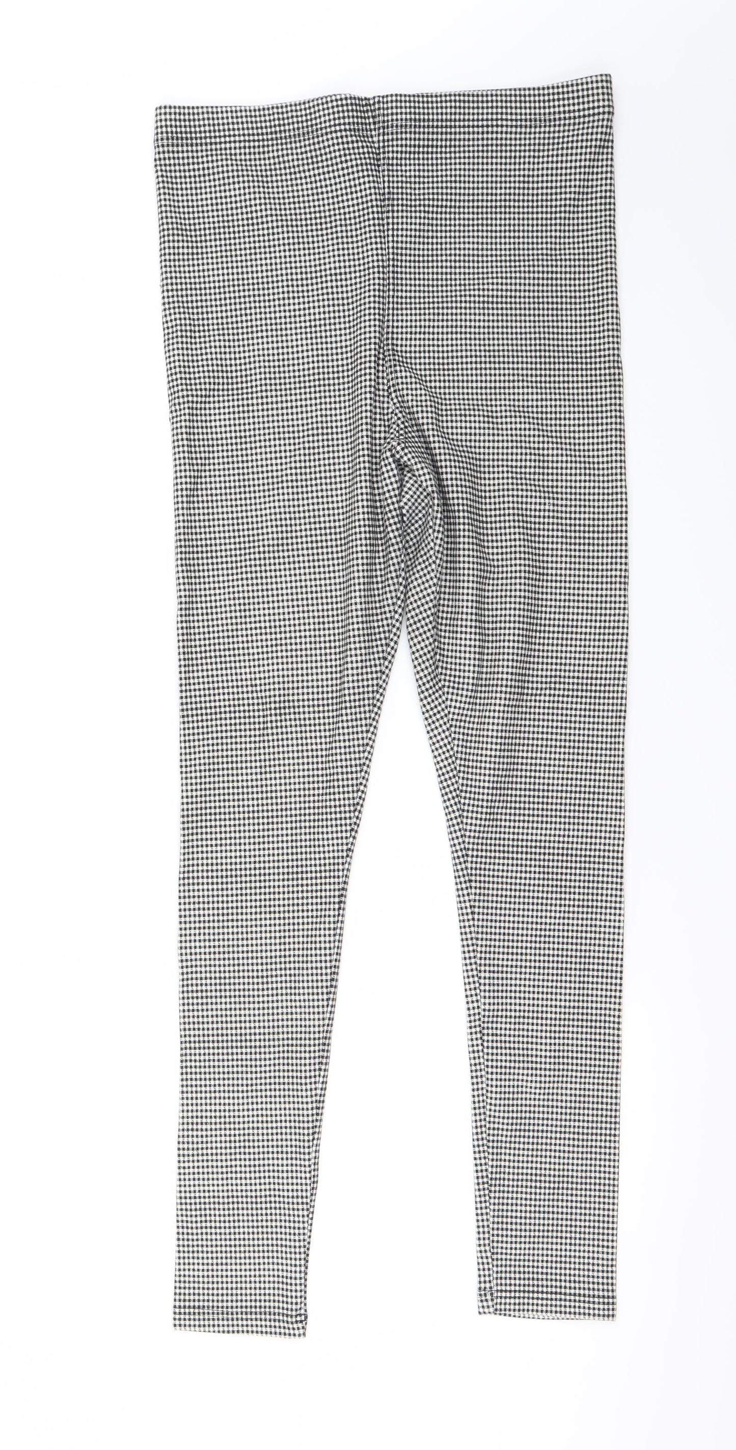 Topshop Womens White Check  Jegging Trousers Size 10 L27 in