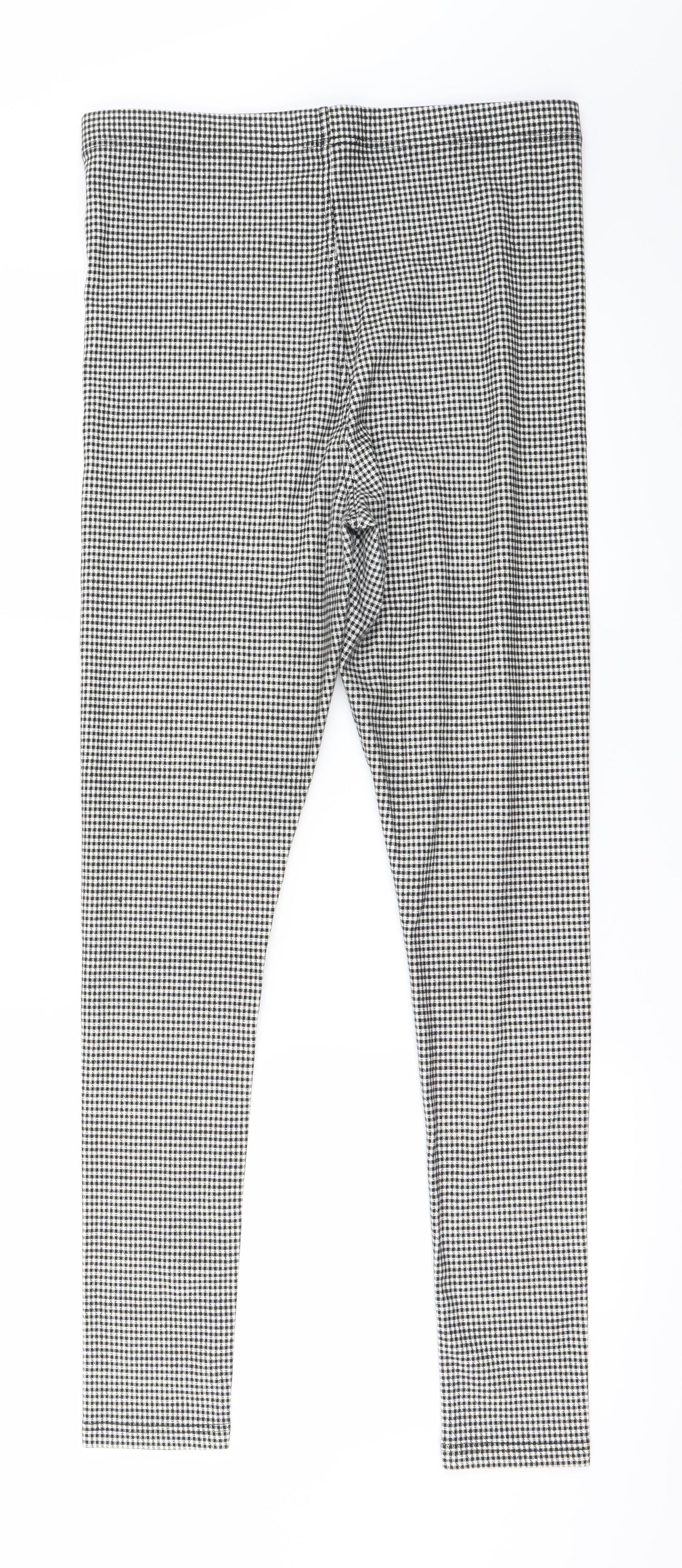 Topshop Womens White Check  Jegging Trousers Size 10 L27 in