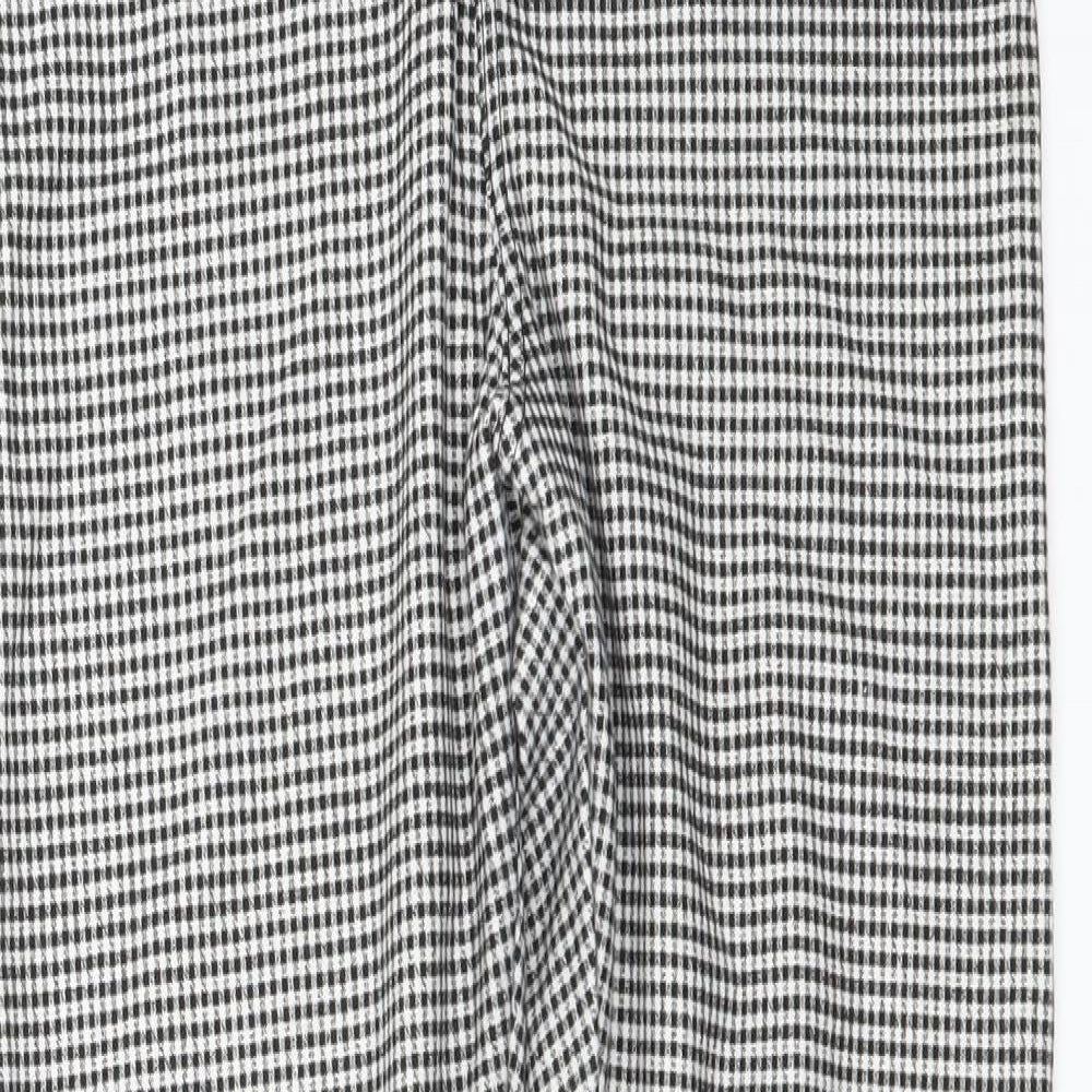 Topshop Womens White Check  Jegging Trousers Size 10 L27 in