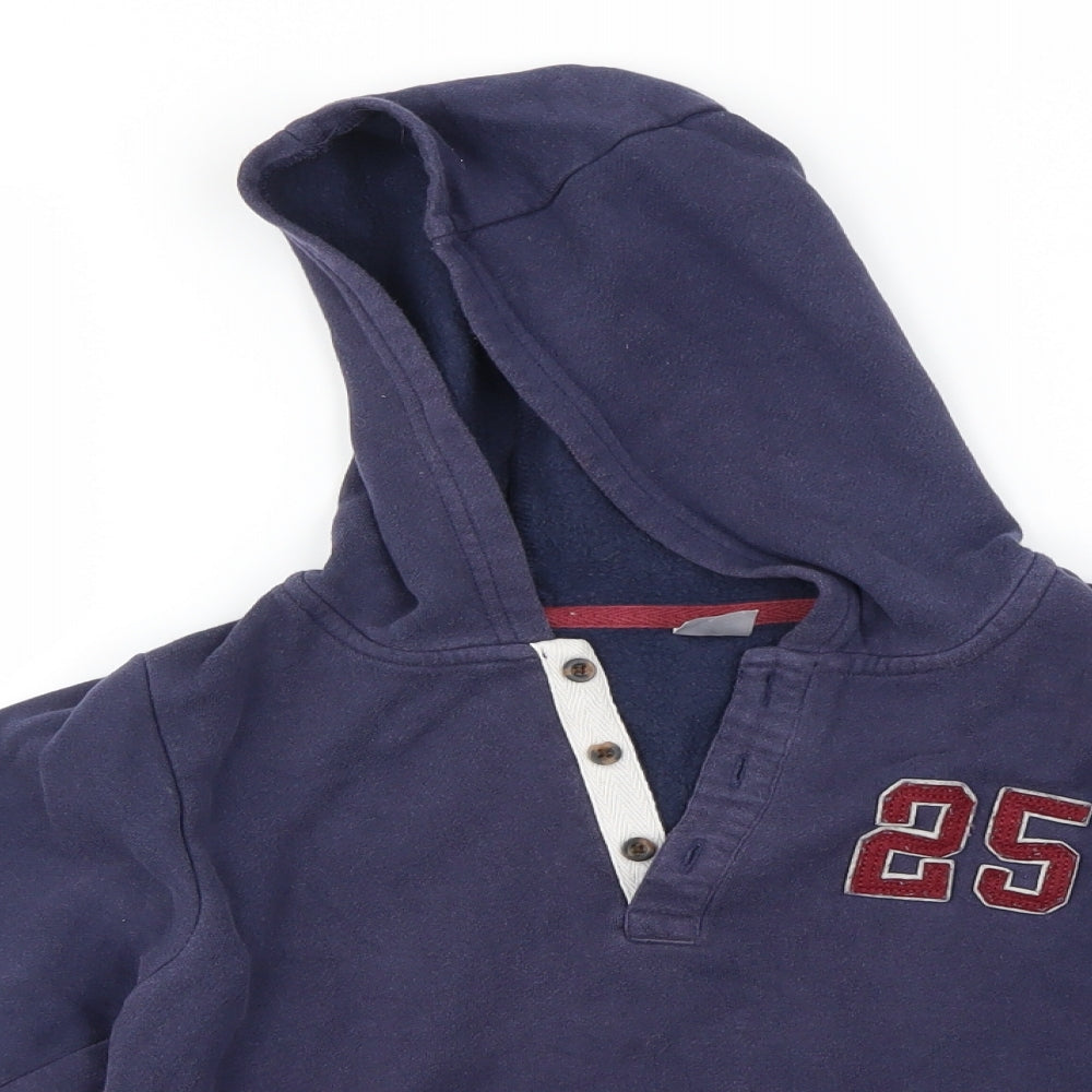 Carter Boys Blue   Henley Hoodie Size 7 Years