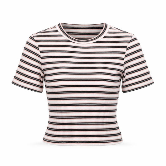 Womens UK Size S Preworn Pink Cropped T-Shirt