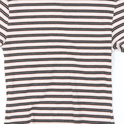 Womens UK Size S Preworn Pink Cropped T-Shirt
