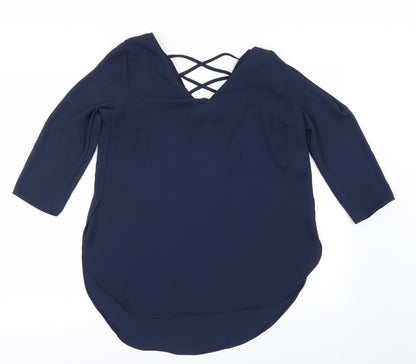 Womens UK Size 8 Atmosphere Blue Basic Blouse