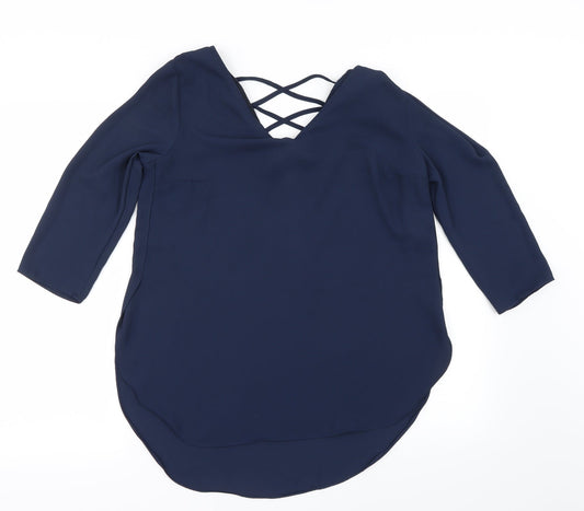 Womens UK Size 8 Atmosphere Blue Basic Blouse
