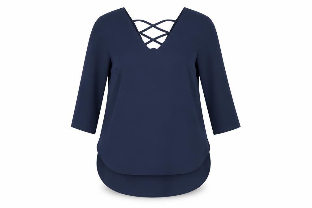 Womens UK Size 8 Atmosphere Blue Basic Blouse
