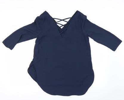 Womens UK Size 8 Atmosphere Blue Basic Blouse