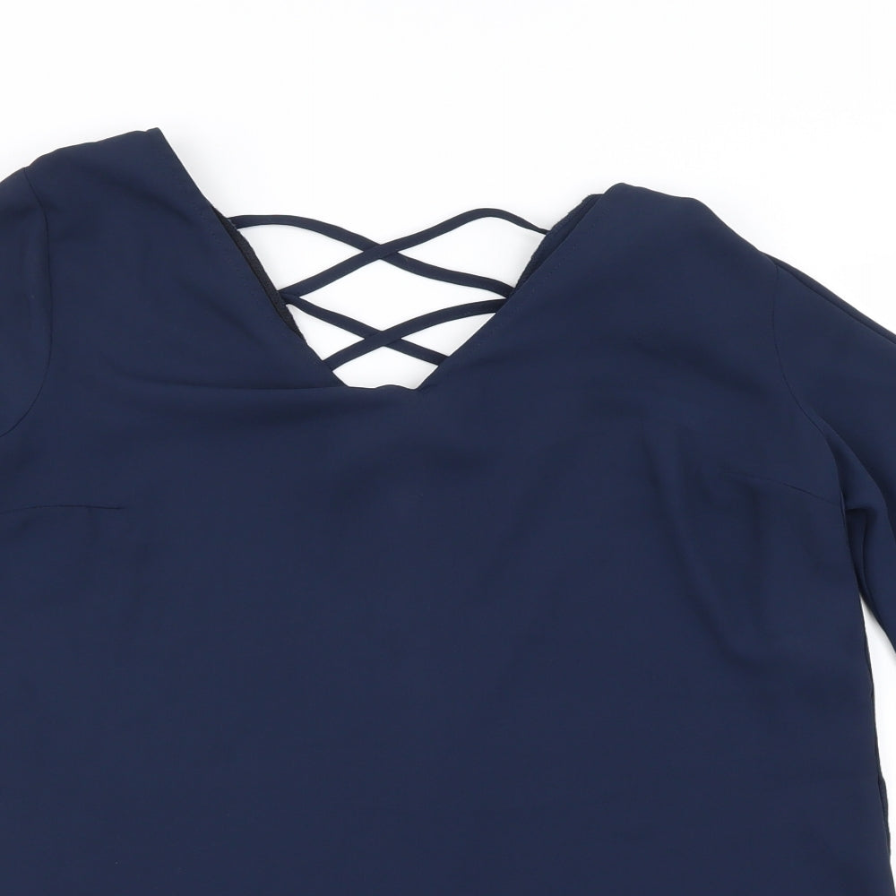 Womens UK Size 8 Atmosphere Blue Basic Blouse