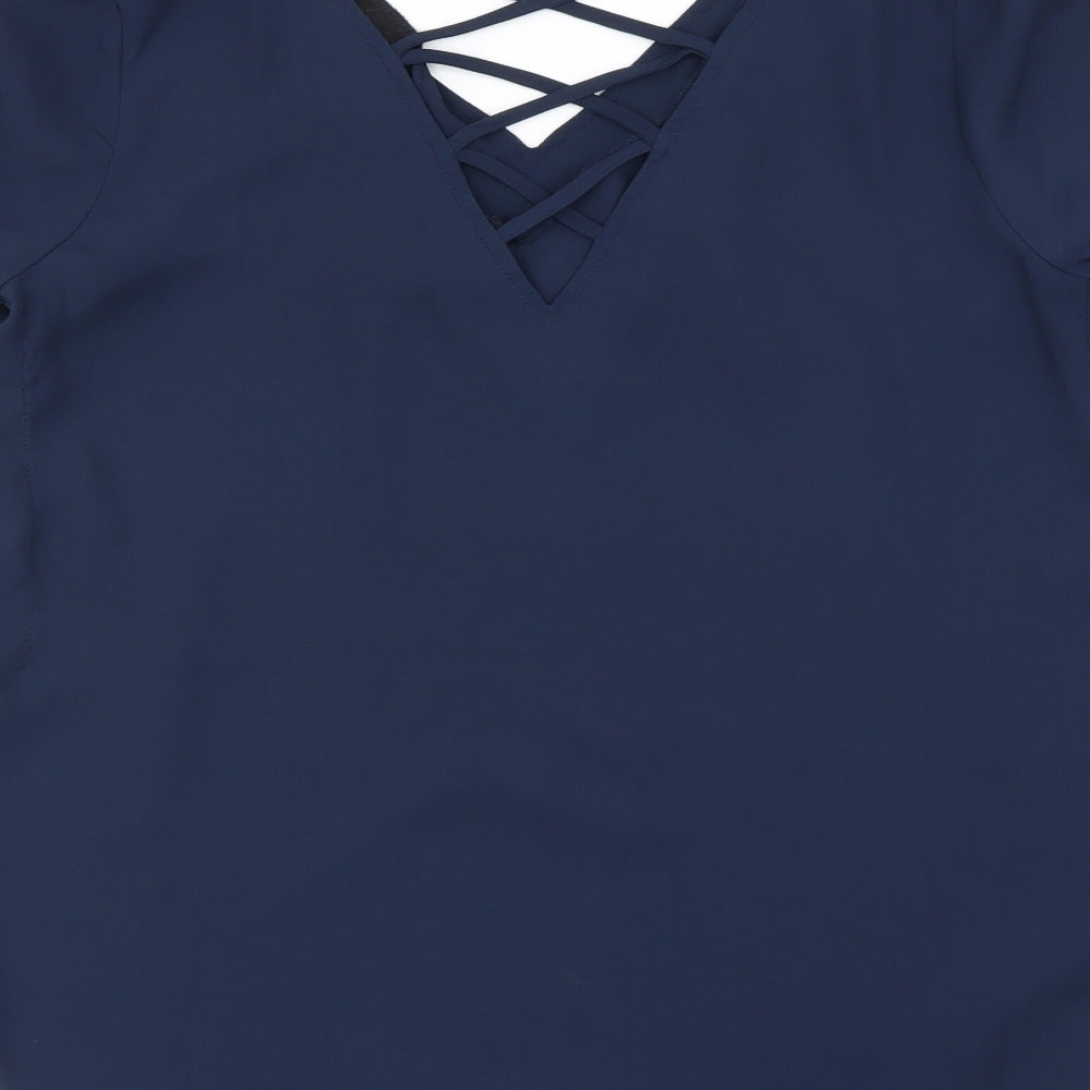 Womens UK Size 8 Atmosphere Blue Basic Blouse