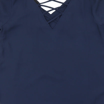 Womens UK Size 8 Atmosphere Blue Basic Blouse