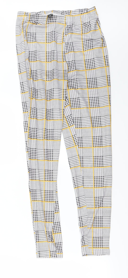 SheIn Womens Grey Check  Jegging Leggings Size XS L24 in
