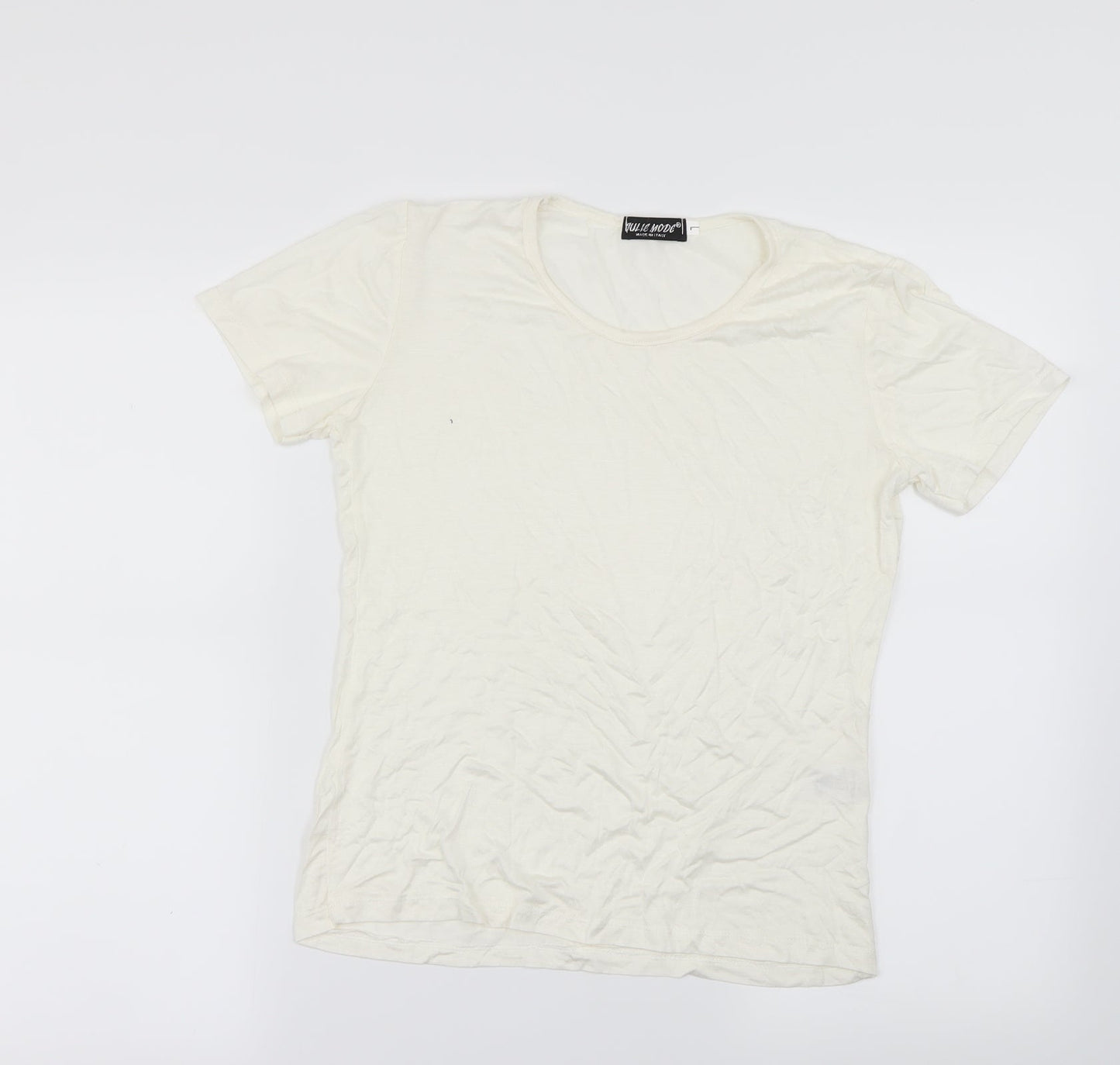 julie mode Womens White   Basic T-Shirt Size L