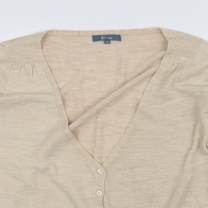 erive Womens Beige   Cardigan Jumper Size 16