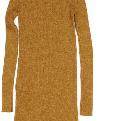 New Look Womens Gold   Fit & Flare  Size 36