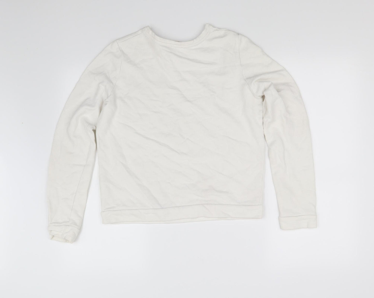 pimkle Womens White   Pullover Sweatshirt Size M