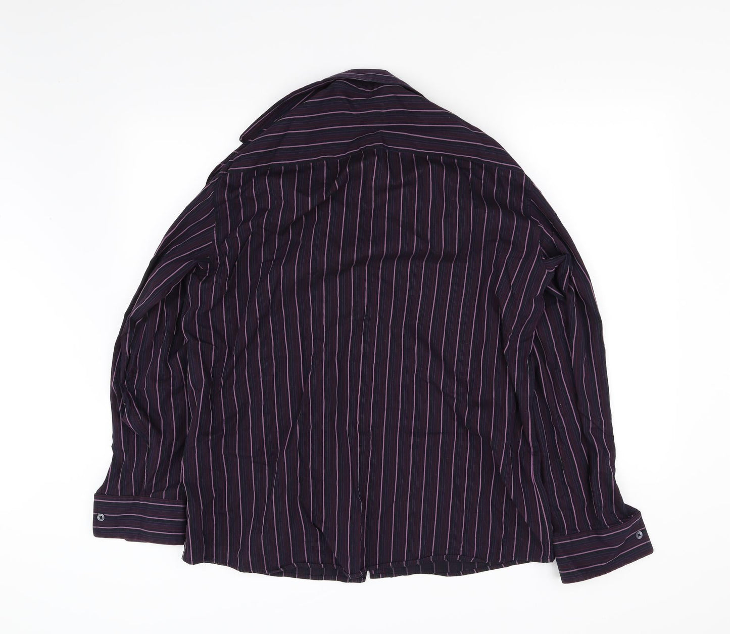 Autograph Mens Black Striped   Button-Up Size L