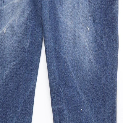 Kiss Pink Womens Blue  Denim Straight Jeans Size 6 L27.5 in