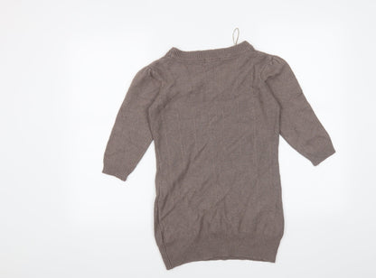 M&Co Womens Brown   Shrug Jumper Size XS