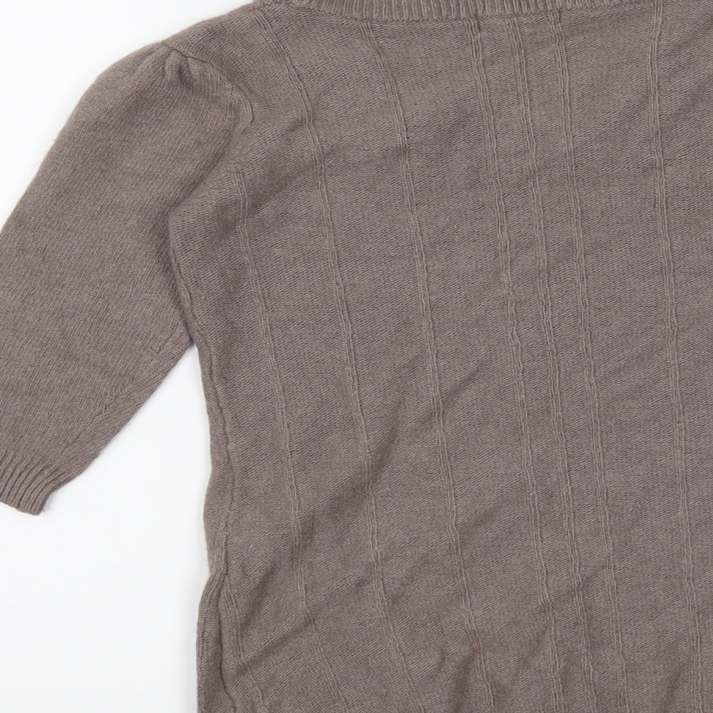 M&Co Womens Brown   Shrug Jumper Size XS