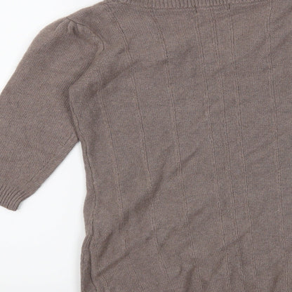 M&Co Womens Brown   Shrug Jumper Size XS