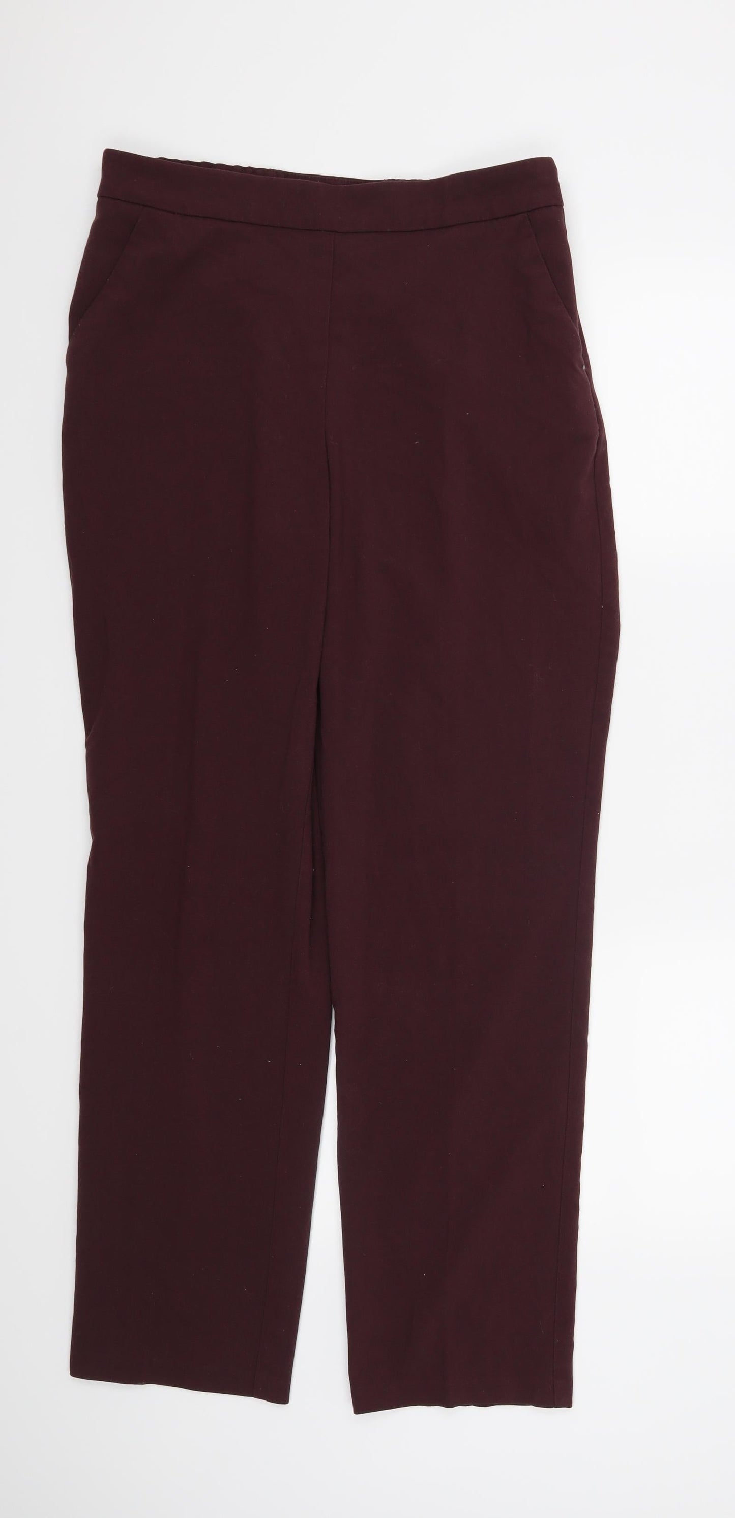 Womens UK Size 12 Marks and Spencer Regular Fit  Red Trousers