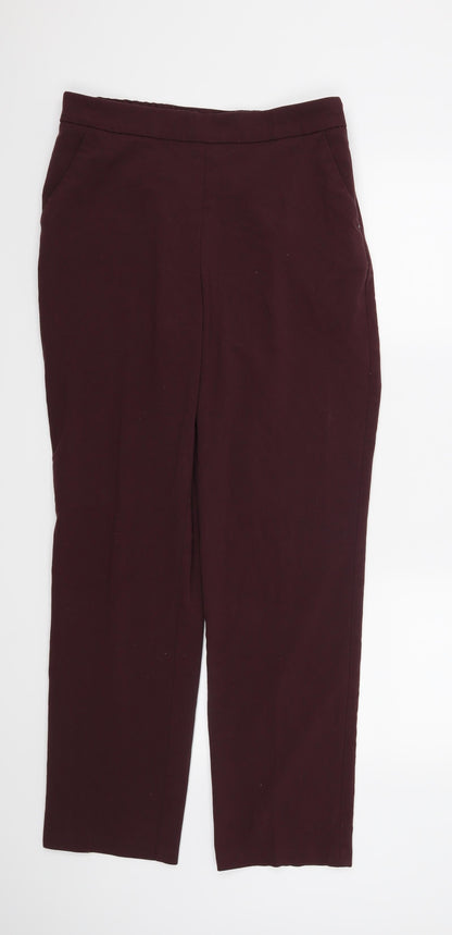 Womens UK Size 12 Marks and Spencer Regular Fit  Red Trousers