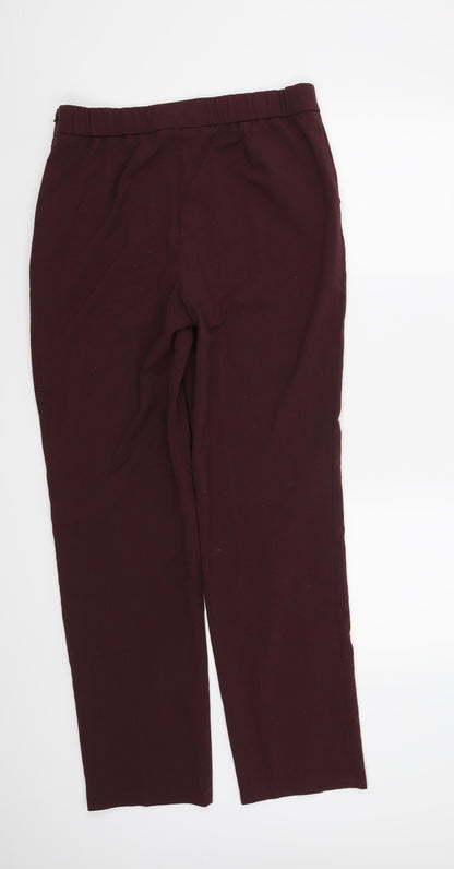 Womens UK Size 12 Marks and Spencer Regular Fit  Red Trousers