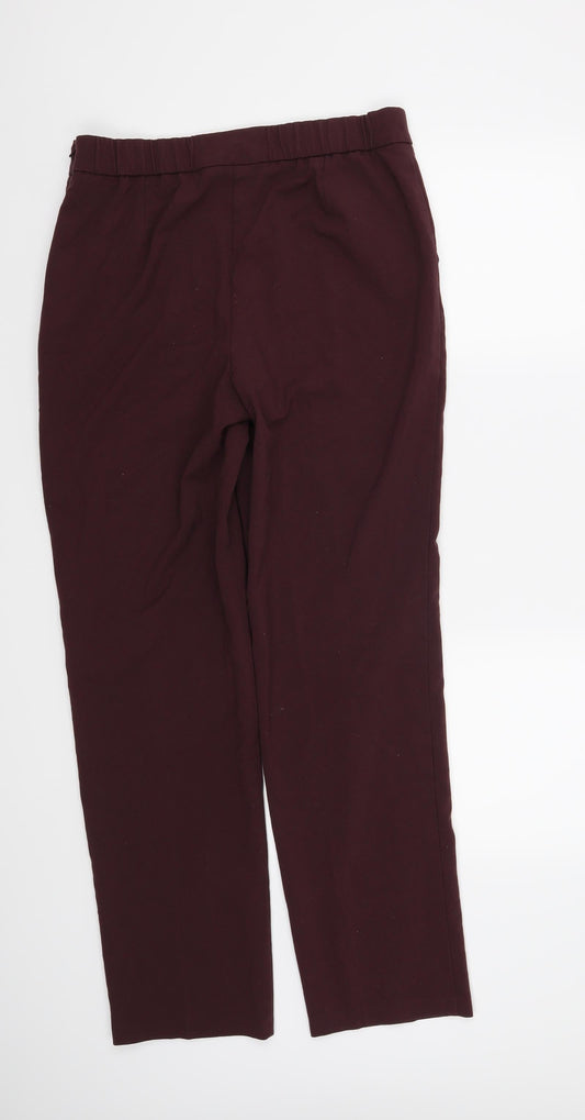 Womens UK Size 12 Marks and Spencer Regular Fit  Red Trousers