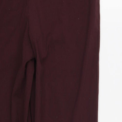 Womens UK Size 12 Marks and Spencer Regular Fit  Red Trousers