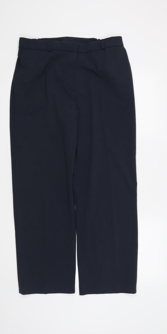 Womens UK Size 12 Preworn Regular Fit  Blue Trousers