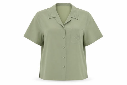 Womens UK Size 10 Isabelle Green Basic Blouse
