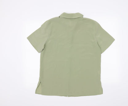 Womens UK Size 10 Isabelle Green Basic Blouse