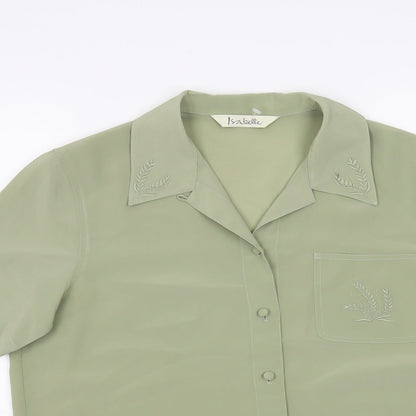 Womens UK Size 10 Isabelle Green Basic Blouse