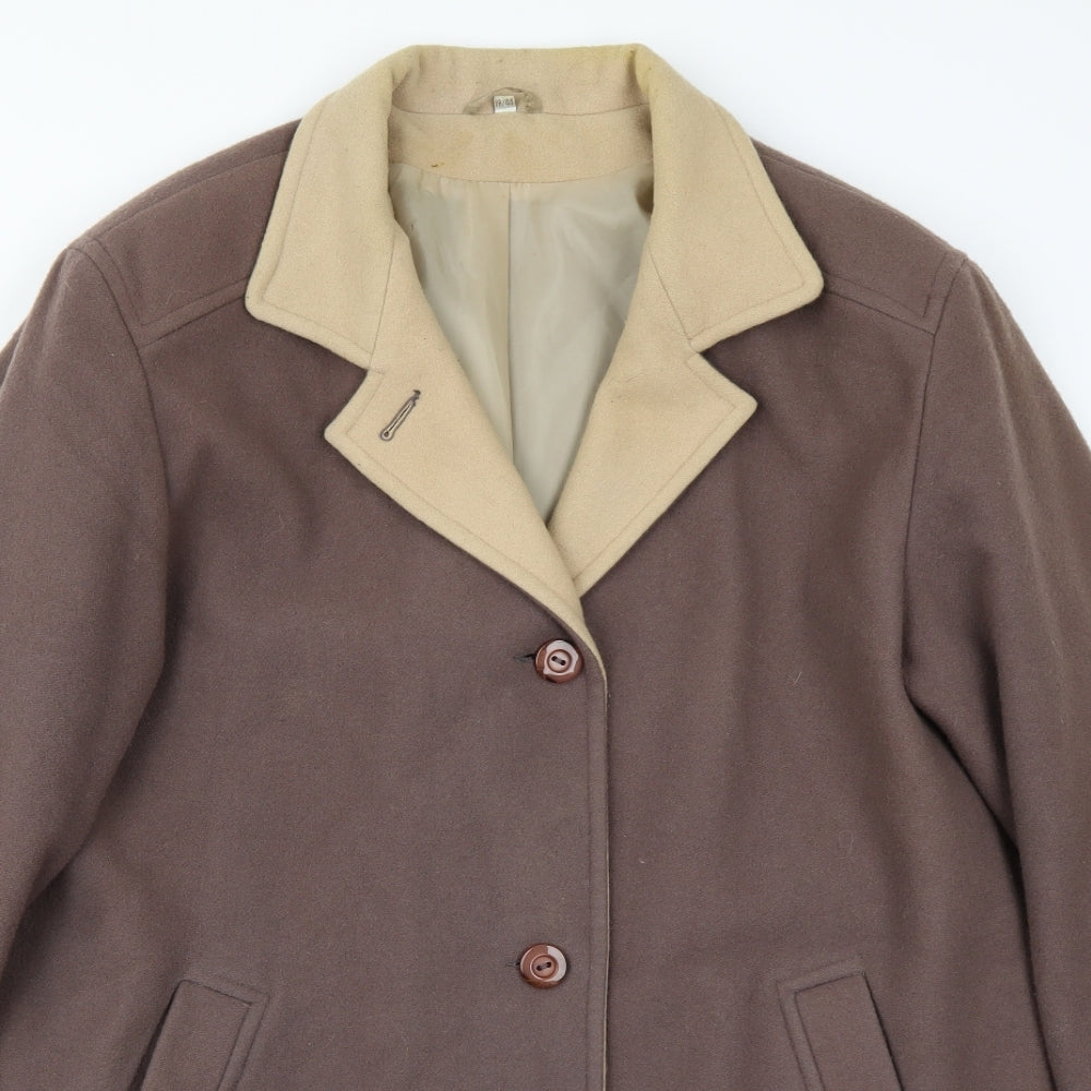 Womens UK Size 18 Essentials Brown Jacket