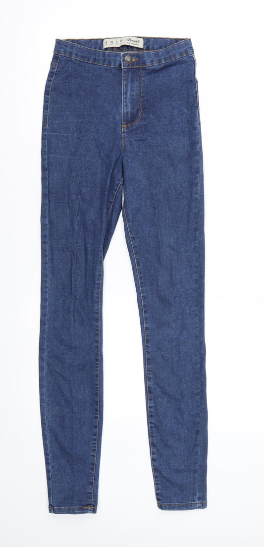 Denim & Co. Womens Blue   Skinny Jeans Size 8 L30 in