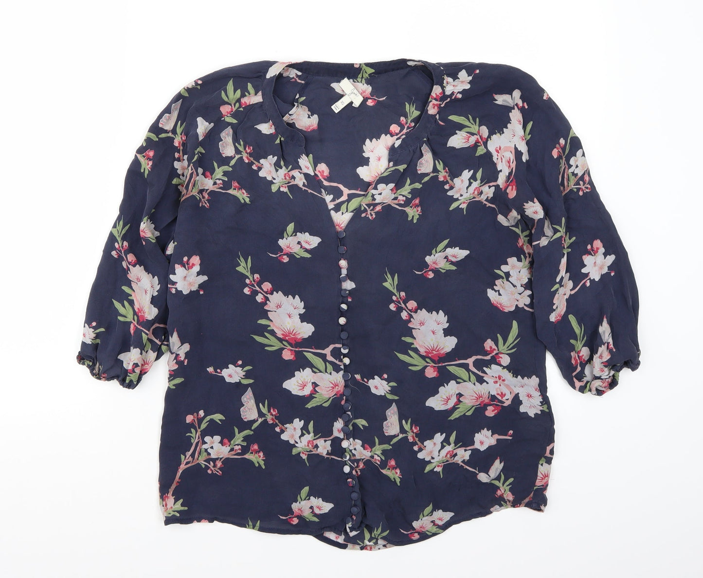 Womens UK Size XS Preworn Blue Basic Blouse
