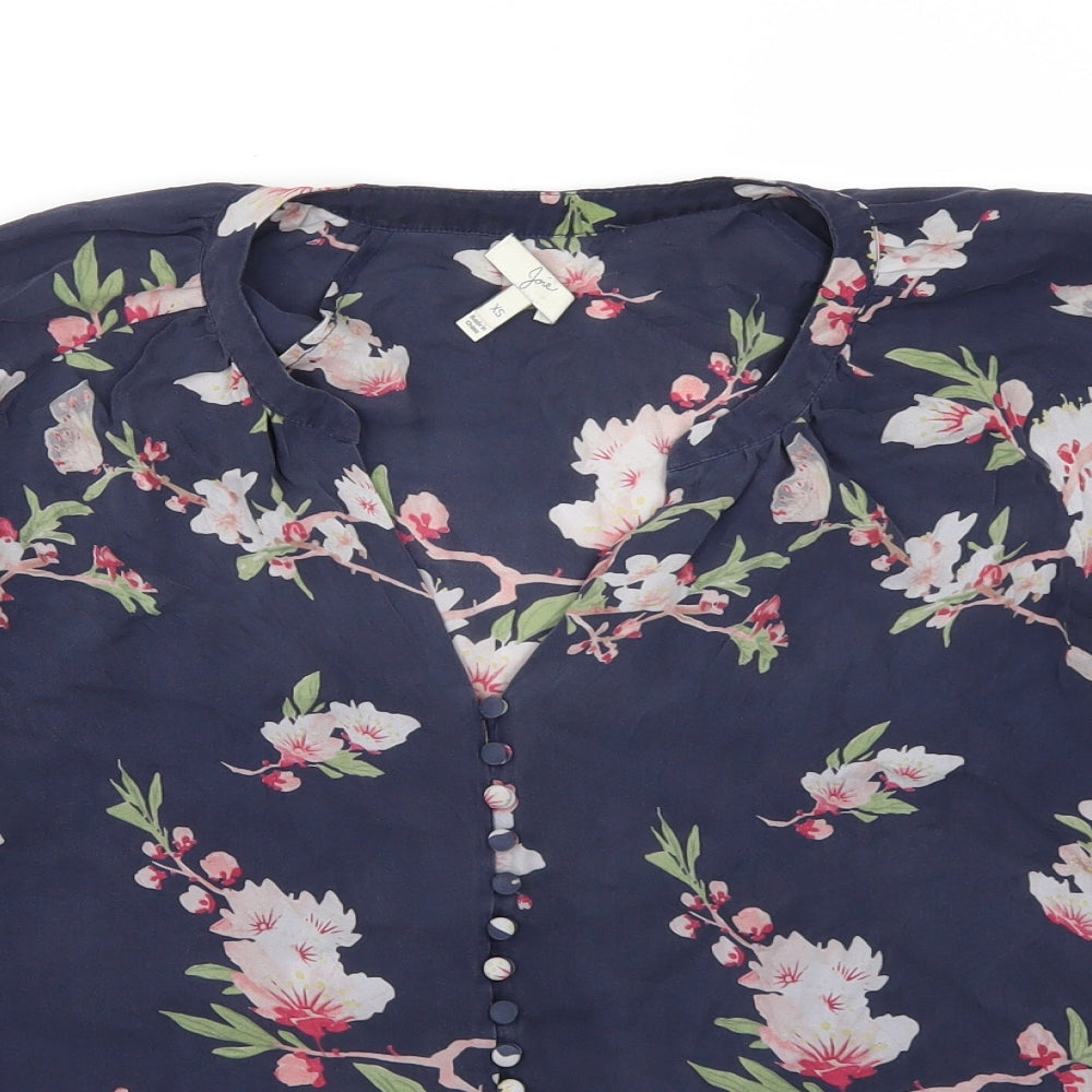 Womens UK Size XS Preworn Blue Basic Blouse