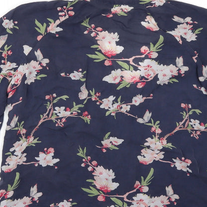 Womens UK Size XS Preworn Blue Basic Blouse