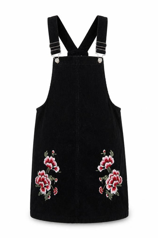 Womens UK Size 8 Denim & Co. One-Piece Black Dungaree