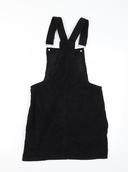 Denim & Co. Womens Black   Dungaree One-Piece Size 8