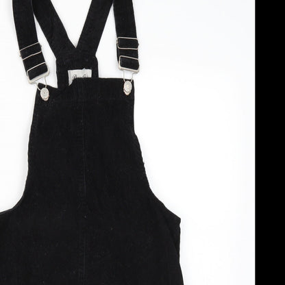 Denim & Co. Womens Black   Dungaree One-Piece Size 8