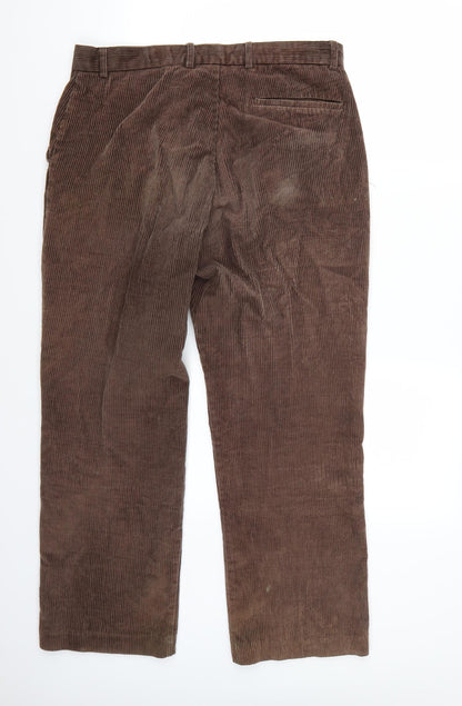 Preworn Womens Brown   Straight Jeans Size 34 L29 in