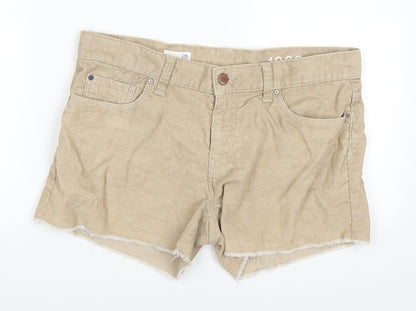 Gap Womens Beige  Corduroy Cut-Off Shorts Size 32 in