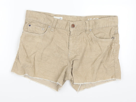 Gap Womens Beige  Corduroy Cut-Off Shorts Size 32 in