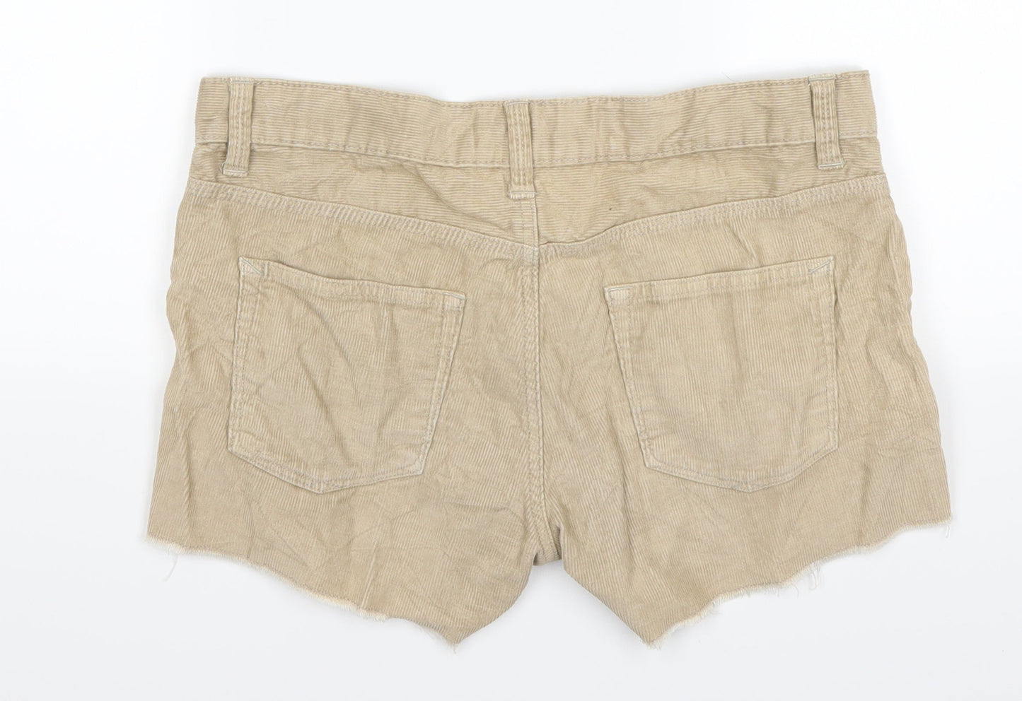 Gap Womens Beige  Corduroy Cut-Off Shorts Size 32 in