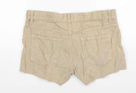 Gap Womens Beige  Corduroy Cut-Off Shorts Size 32 in